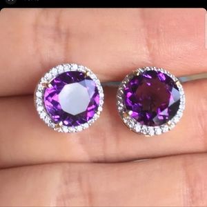10k gold amethyst earrings